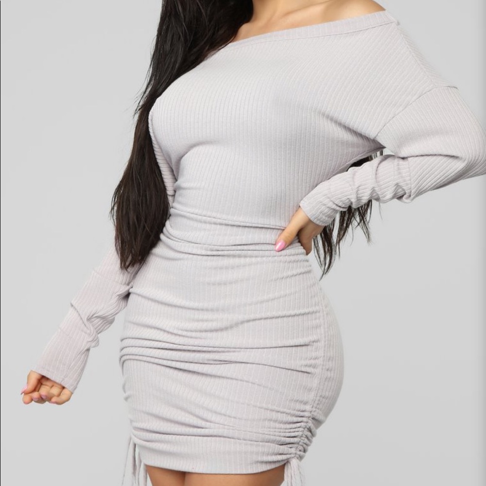 Fashion Nova “Draw Me In Sweater Dress”